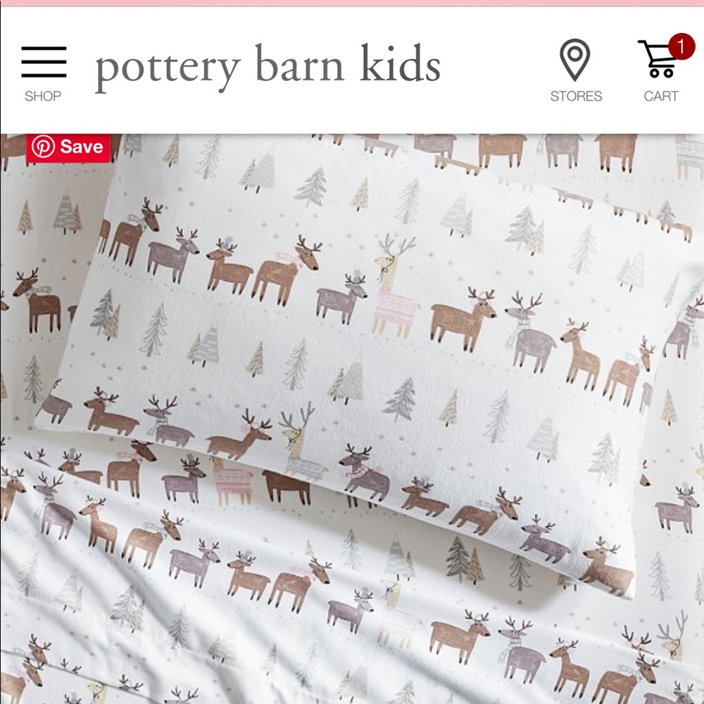 Pottery barn kids flannel sheets